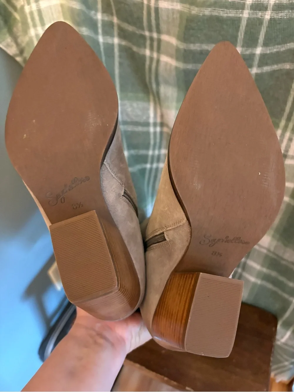 Seychelles Begging you Light Gray Suede Over-the-Knee boots